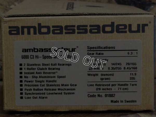 画像6: Hi-Speed Winch★☆アブ☆★ABU ambassadeur 6000 C3★ブルー☆6.3:1