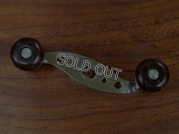 画像2: クロム★☆★S字パワーハンドル 70mm★左巻き☆★ウッドノブ