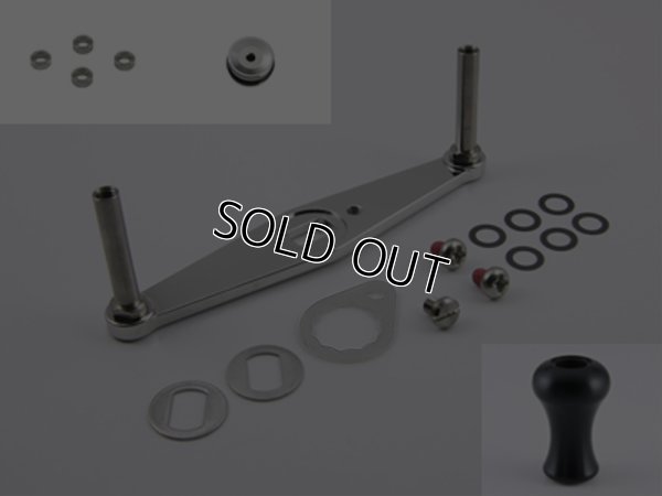 画像2: Avail★☆ABU★ピュアハンドルS 80mm クロム ハンドルセット★☆★ブラックノブ